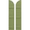 Ekena Millwork Americraft 3-Board (3 Batten) Wood Joined Board-n-Batten Shutters w/ Arch Top, ARW401BQ311X77MGH, PR ARW401BQ311X77MGH - alternate 1